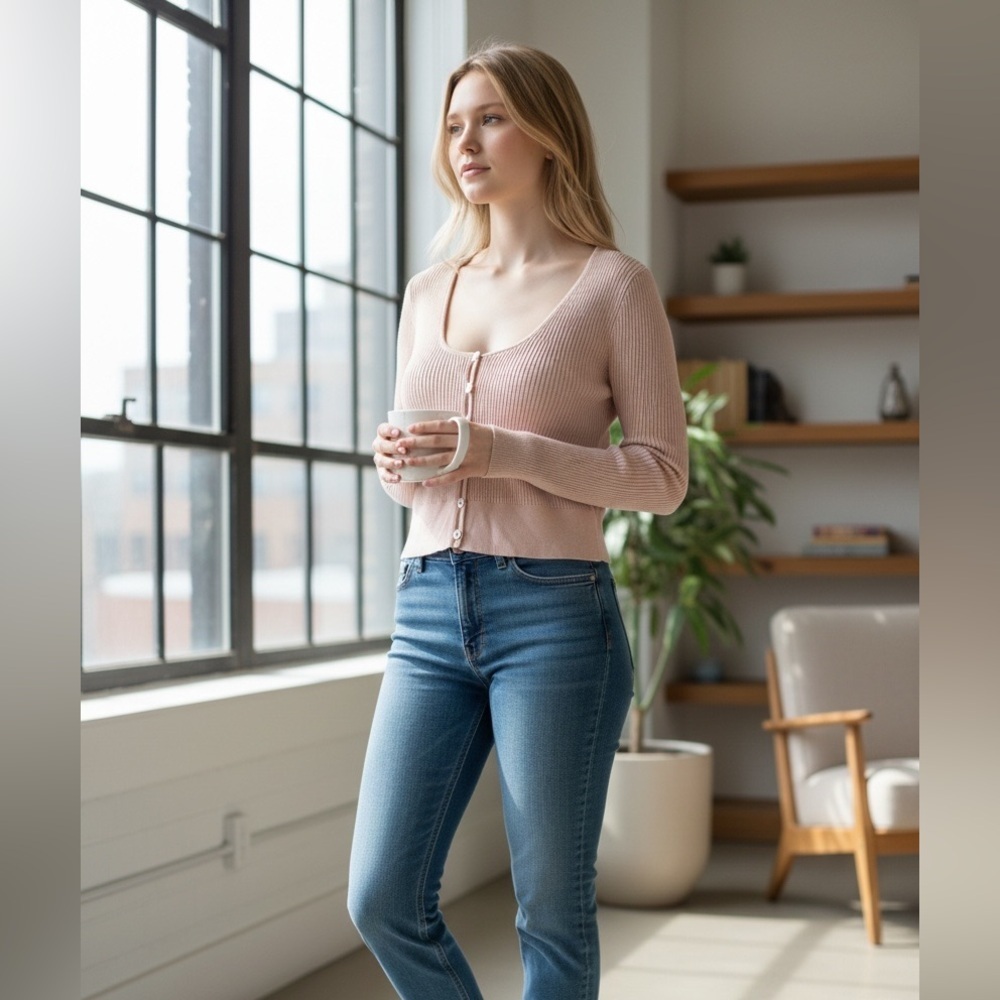 J. Crew Skinny Jeans in Mid Blue Wash